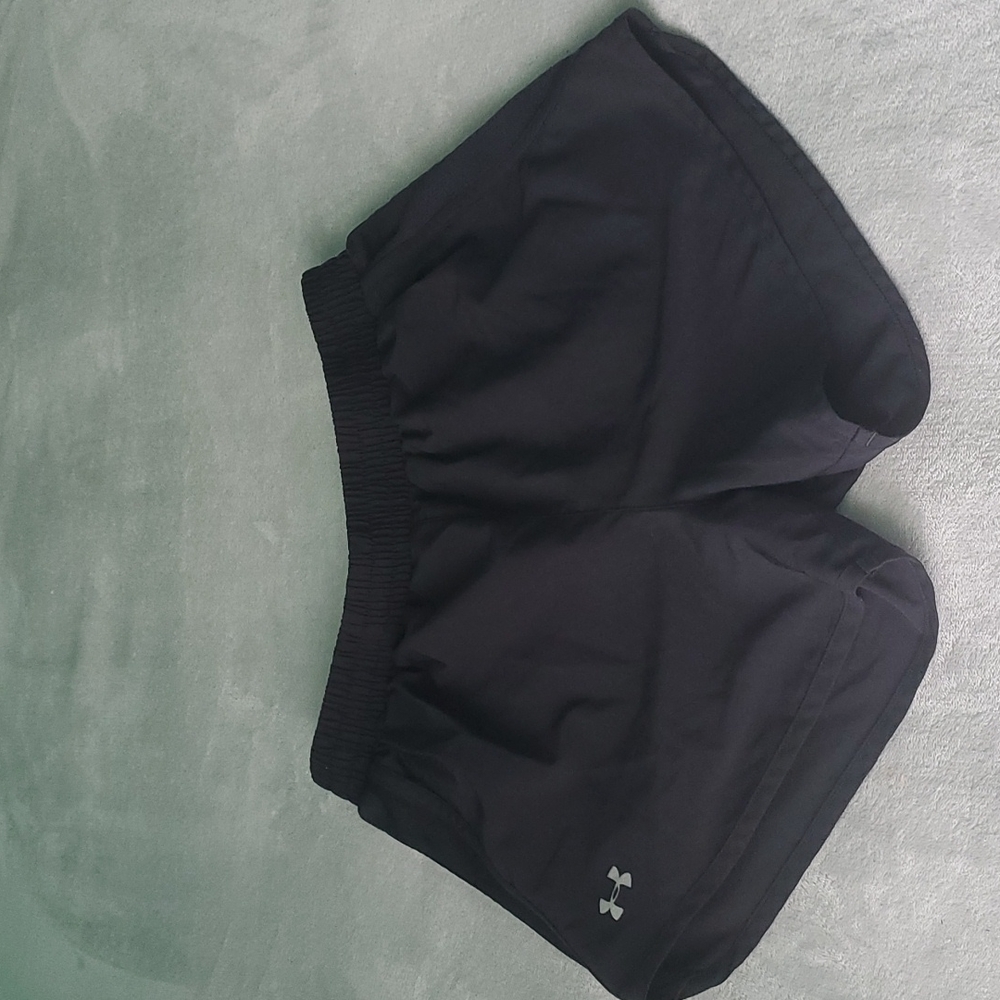 Under Armour black running shorts